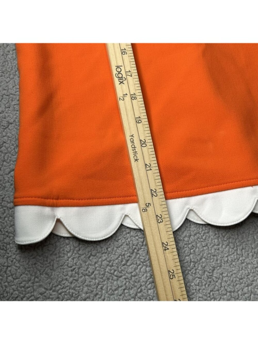 Victoria Beckham For Target Blouse Womens S Orange Scallop Hem Sleeveless Top - Picture 9 of 9